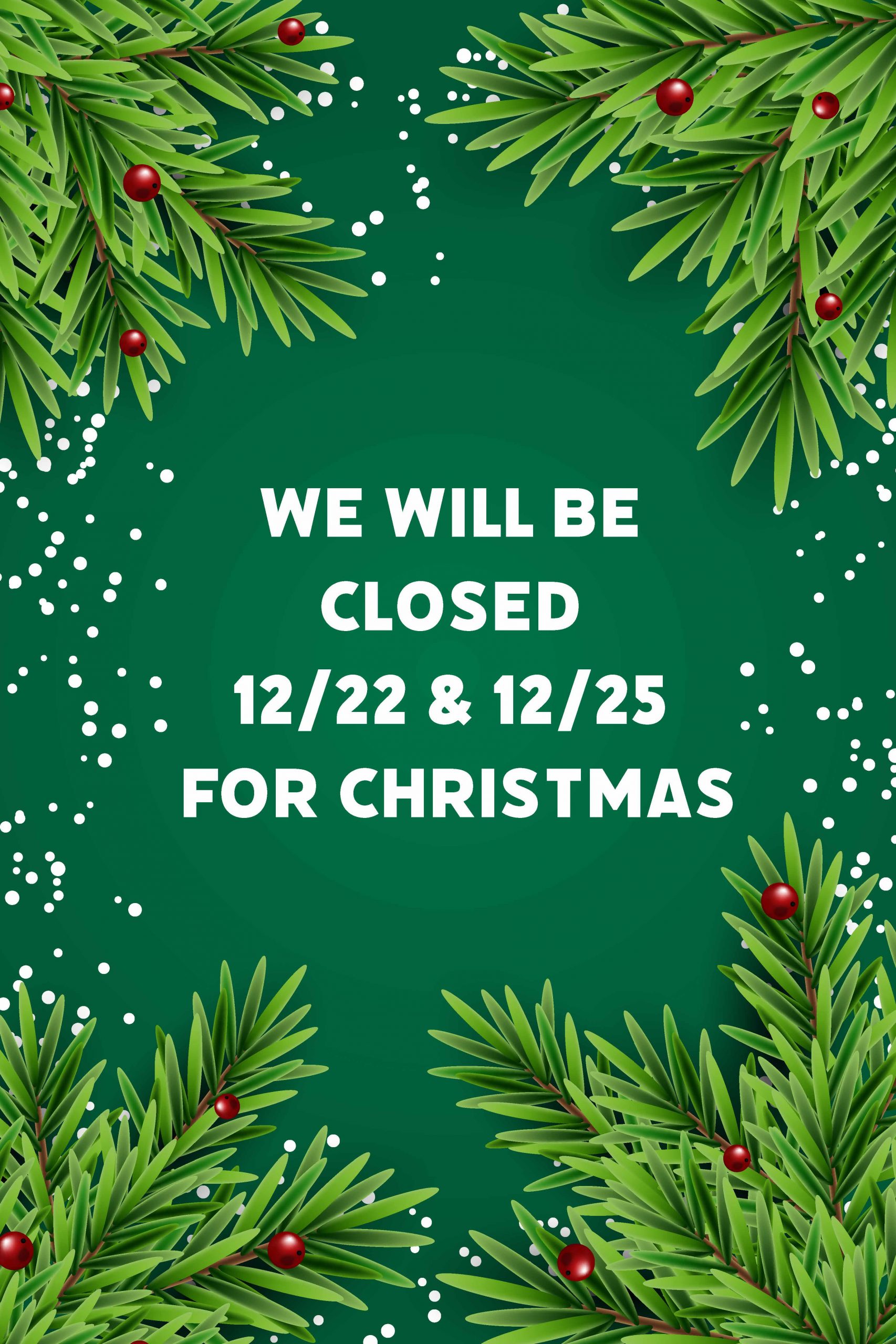 Closed for Christmas
