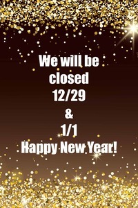 Closed for New Years
