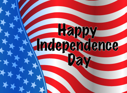 Flag with Happy Independence Day