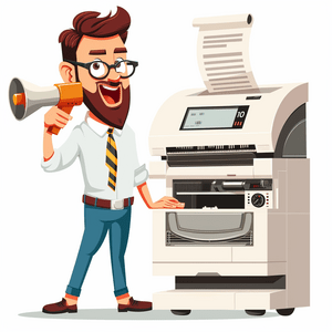 Image of a man at a copier