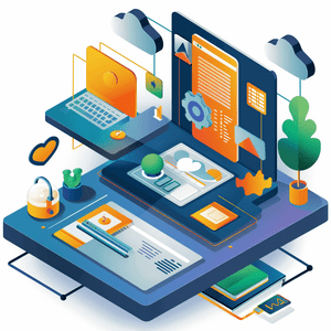 Image of a creative diagram of a computer